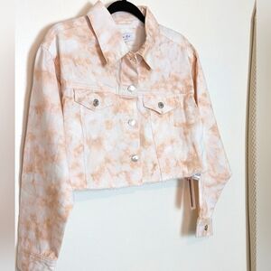 Dusty Rose Cropped Jean Jacket